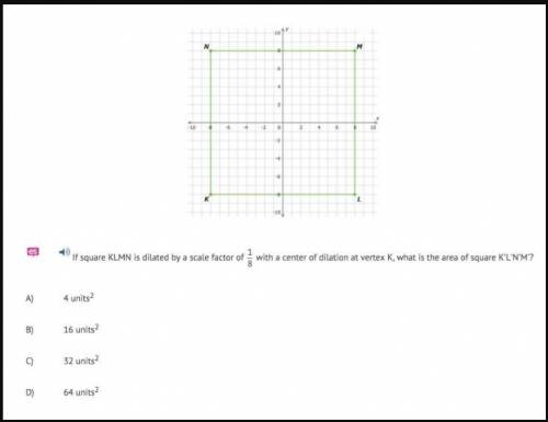 If square klmn is dilated by a scale factor of  1 8 with a center of dilation at vertex k, what is t