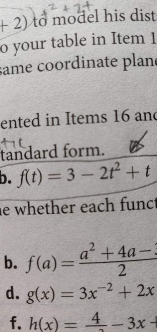 How do i put this quadratic function in standard form?