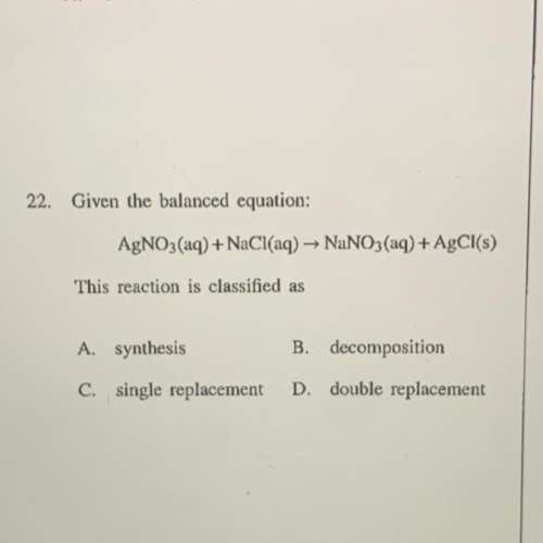 Given the balanced equation what is the reaction ?