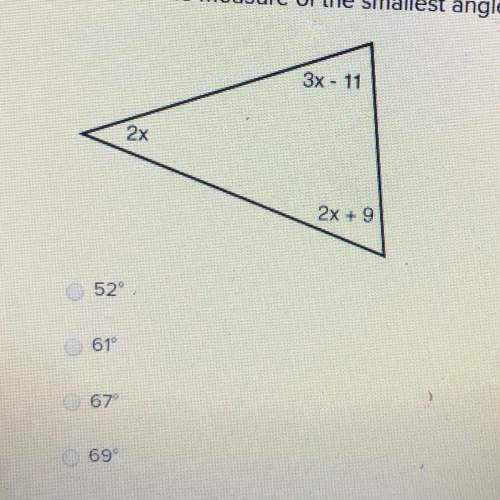 What is the measure of the smallest angle?