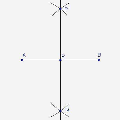 Which construction might this image result from?  construction of a line perpendicular t