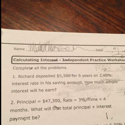 Richard deposited $5500 for 6 years on 2.40% interest. how much simple interest will he earn