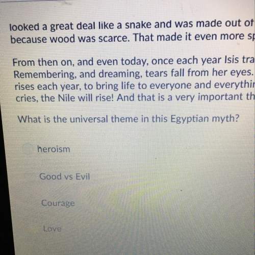 What is the universal theme in this egyptian myth?