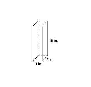 What is the surface area of the rectangular prism? 155 in² 270 in² 300 in²&lt;
