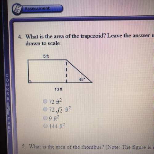 What is the area of the trapezoid? leave the answer in simplest radical form.