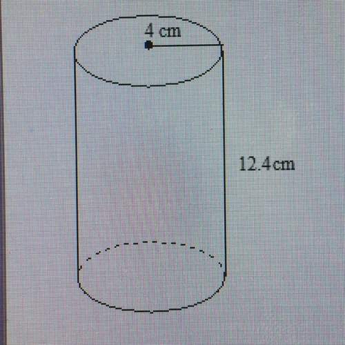 Find the surface area of the cylinder to the nearest 10th of a square unit  a. 206 cm² b