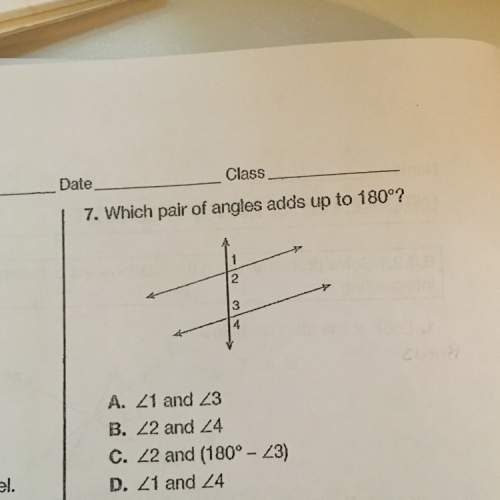 Which pair of angles adds up to 180 degrees?
