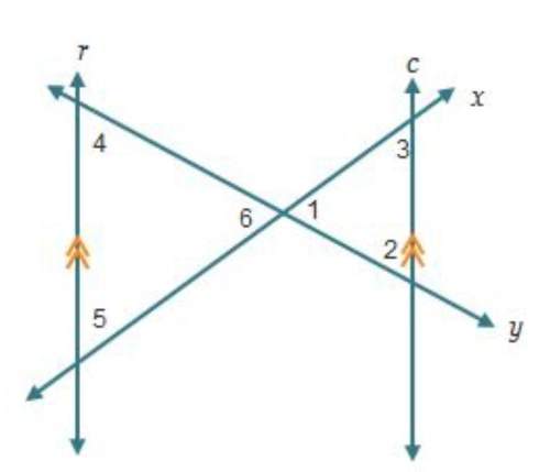 Line r is parallel to line c.  what angle is congruent to ∠3 a. ∠2 b.