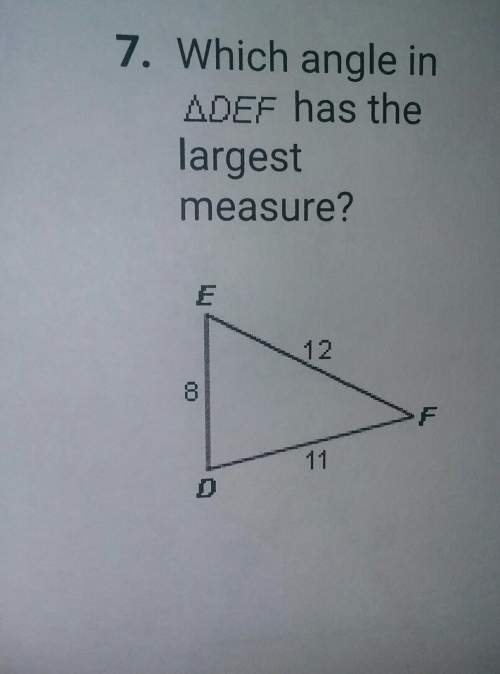Which angle in triangle def has the largest measure?