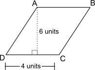 Pleas hlp me dumb bcuase im a blond what is the area, in square units, of the parallelogram sh