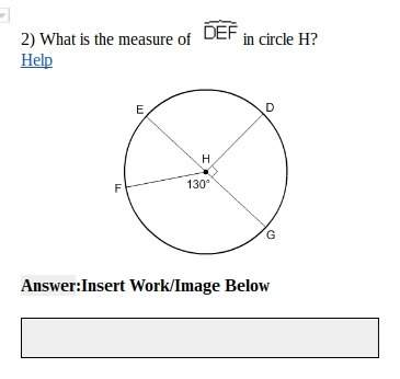 What is the measure of def in circle h