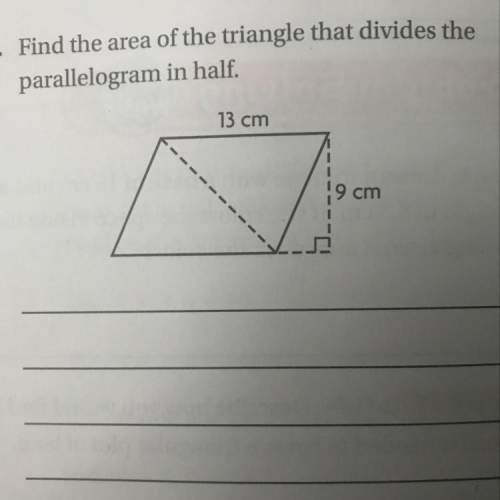 Find the area of the triangle that divides the parallelogram in half