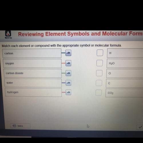 Match each element or compound with the appropriate symbol or molecular formula