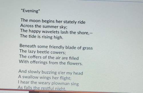 Ineed asap needs to be turned in asap. read " evening" by paul laurence dunbar. you will write a sh