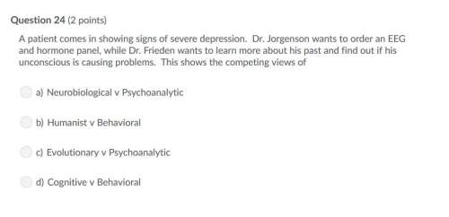 Correct answer only ! psychology !  a patient comes in showing signs of severe depressi