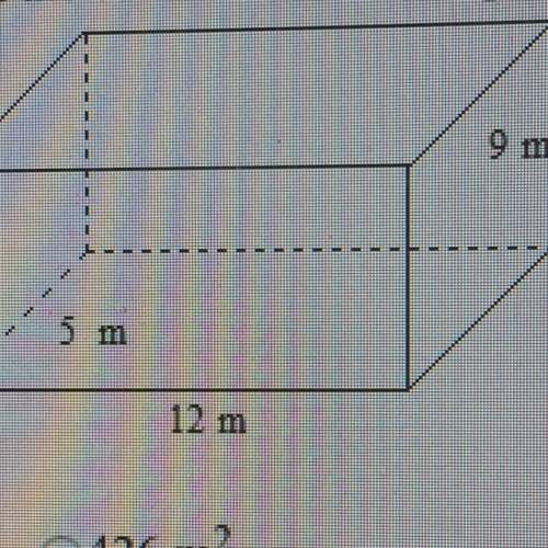 Find the surface area of the prism a. 426 m² b. 306 m² c. 336 m² d. 213 m²