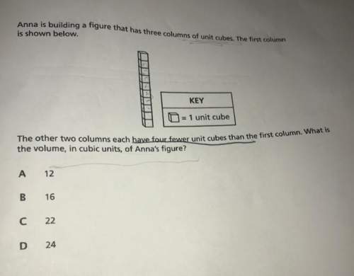 What is the volume ,in cubic units ,of anna’s figure ?