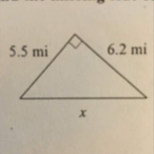 Find the missing side of each triangle.round your answers to the nearest tenth if necessary.