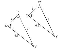 Answer fast plzzz which polygons are congruent? select each correct answer. two right scalene trian