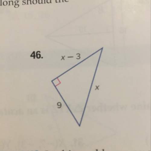 How do i find x when the triangle is a right angle?