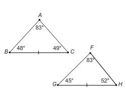 Answer fast plzzz which polygons are congruent? select each correct answer. two right scalene trian
