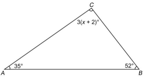 Need this to be correct, i will give  3. triangle abc has angle measures as shown.