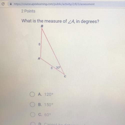 What is the measure of a,in degrees?