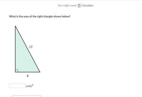 What is the area of the right triangle shown below?