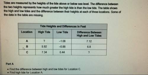 Urgent part a full explanation (15 points) part b : the tides are measured at a fourth