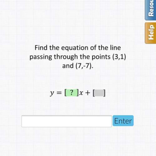 Find the equation of the line passing through the point (3,1) and (7,-7)