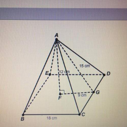 What is the volume of this square pyramid?  1296 cm^3 1620cm^3 3888cm^3 11,