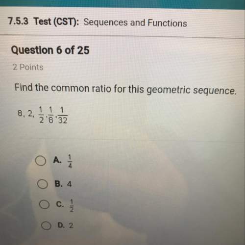 Find the common ratio for this geometric sequence