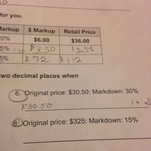 What is the markdown if $30.50 had a 30% discount?