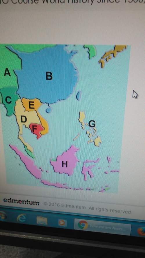 Which letter identifies the country known as china