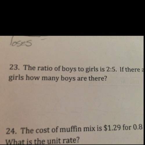 The ratio of girls to boys is 2 to 5 if they're 80 girls how many boys are there?