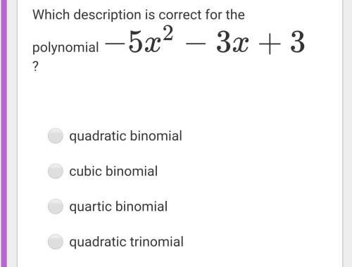 Which description is correct for the polynomial (pic)