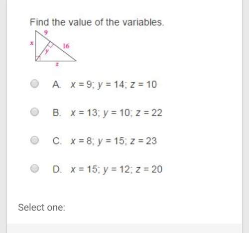 Find the value of the variables