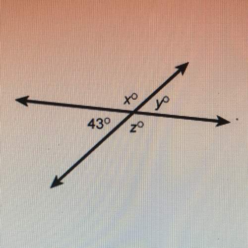 What is the measure of angle x, y, &amp; z?