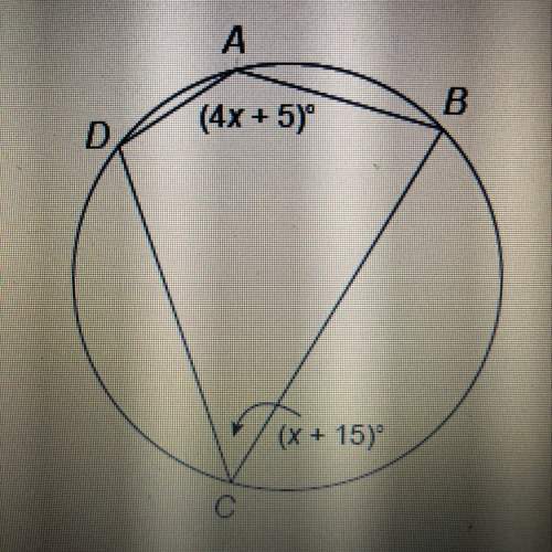 Quadrilateral abcd is inscribed in a circle. what is the measure of angle a?