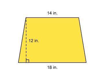 What is the area of the trapezoid?  168 square inches