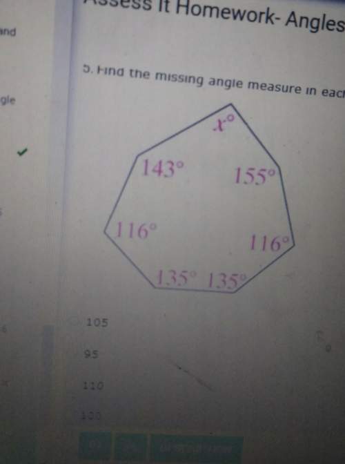 Find the missing angle measure in each figure