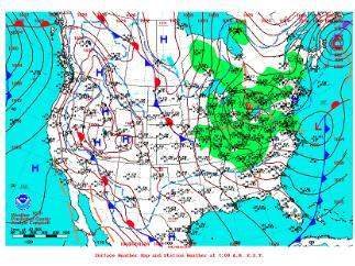 Which details best describe this map? check all that apply. shows isobars s