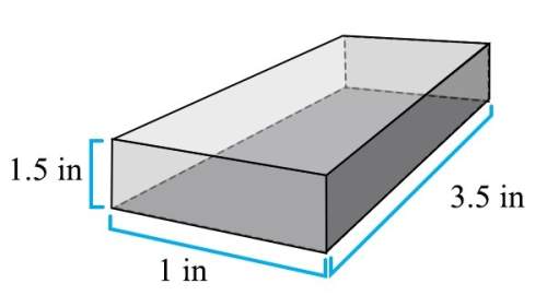 What is the volume of the rectangular prism?  a) 2.1 in3  b) 5.25 in3  c) 21 in3 &lt;