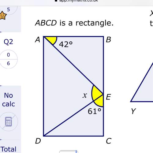 Can someone tell me what the angle of x is?