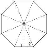 For questions 1 and 2, use the diagram below. 1. the figure above is a regular octagon with ra