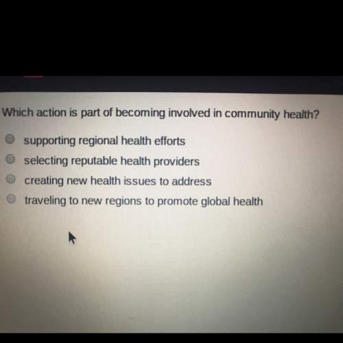 Which action is part of becoming involved in community health?