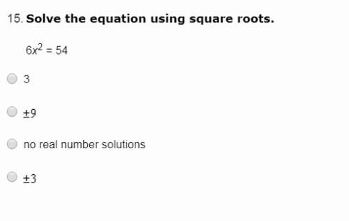 Solve the equation using square roots.