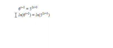 Why do you have to do natural log as the first step to this problem instead of log?