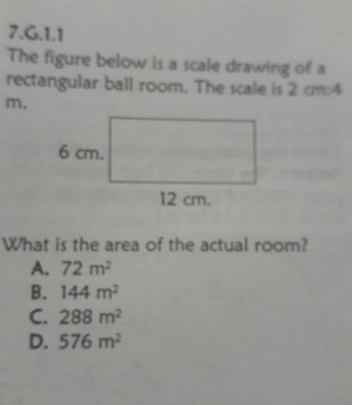 The scale is 2cm: 4 m what is the area of the actual room