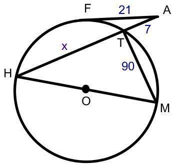 Can you ? having a hard time figuring this out.  seg ment h m is the diameter of circle o.